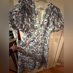 Tuckernuck Blue and White Floral Dress